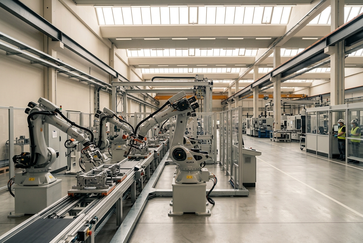 Precision manufacturing floor — the kind of physical system Voxvertex works on