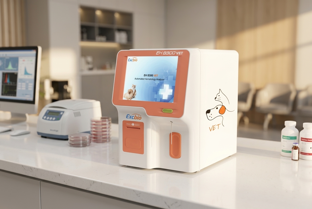 Excbio EH8300 VET instalado en un laboratorio de clínica veterinaria
