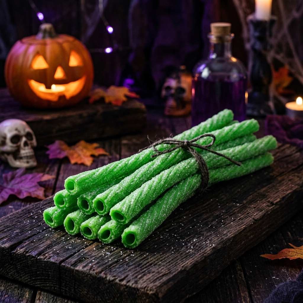 Frankenstein Sour Punch Straws
