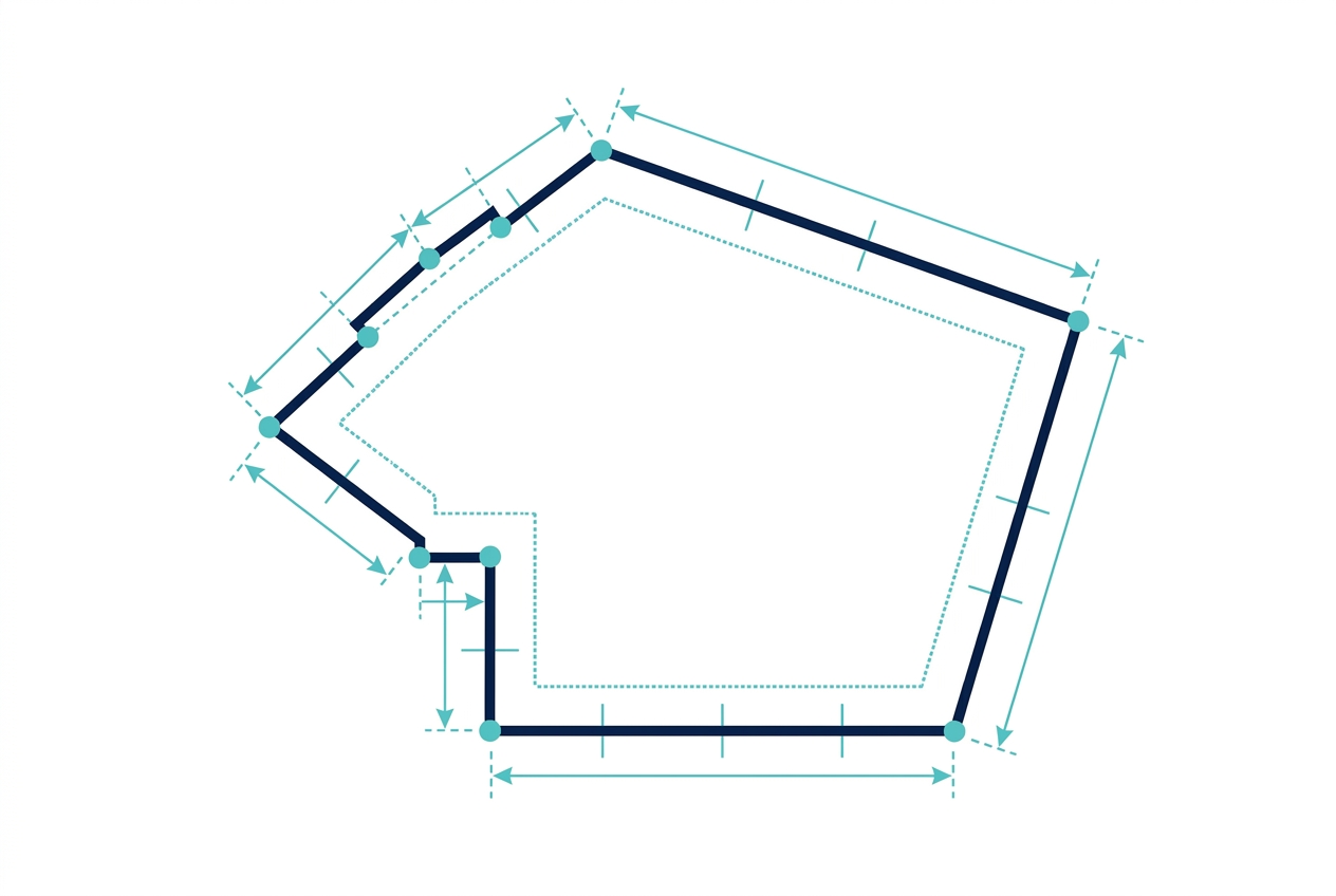 Illustrative mortgage location drawing sample showing parcel and improvements