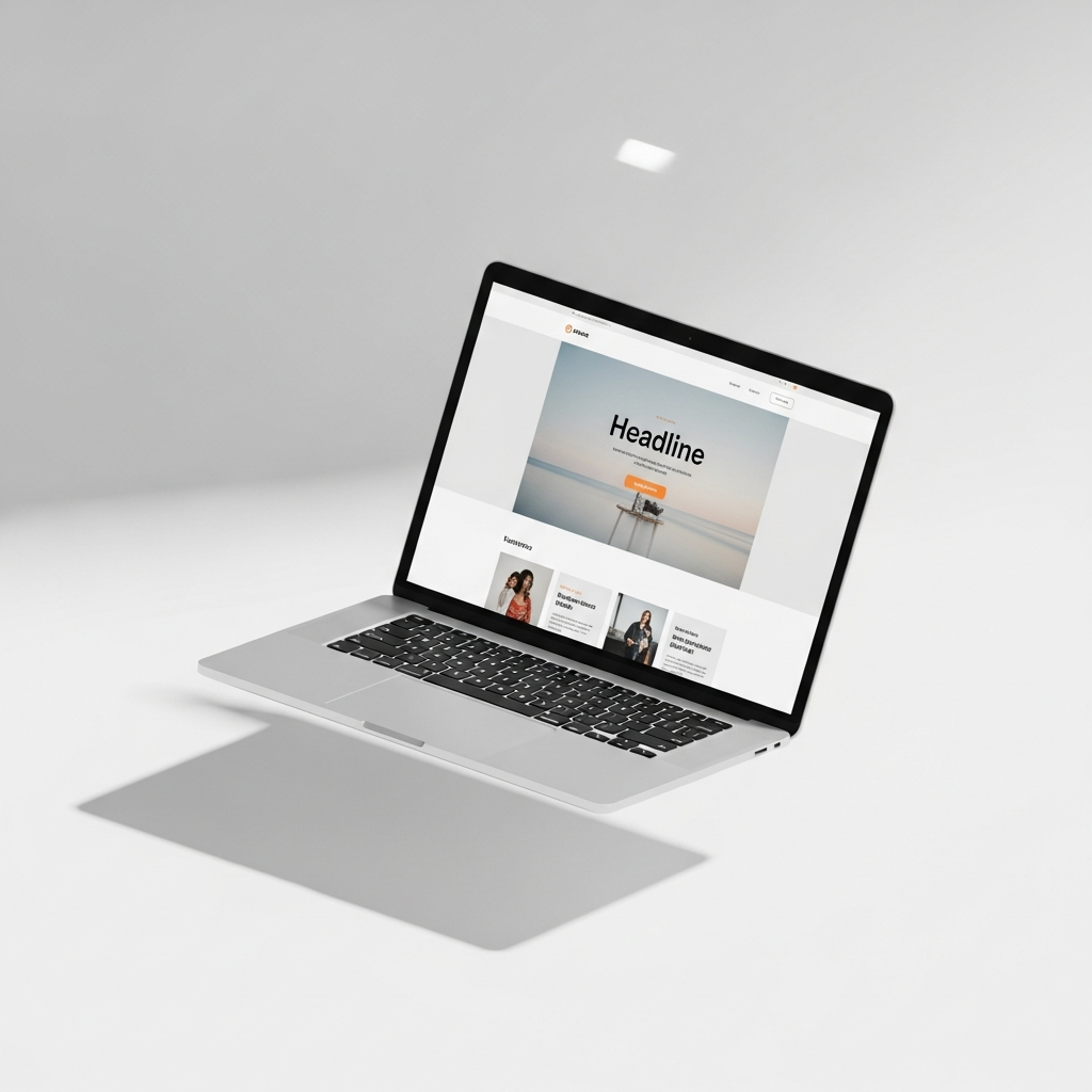 Ilustración 3D isométrica que representa diseño y desarrollo web en Castellón