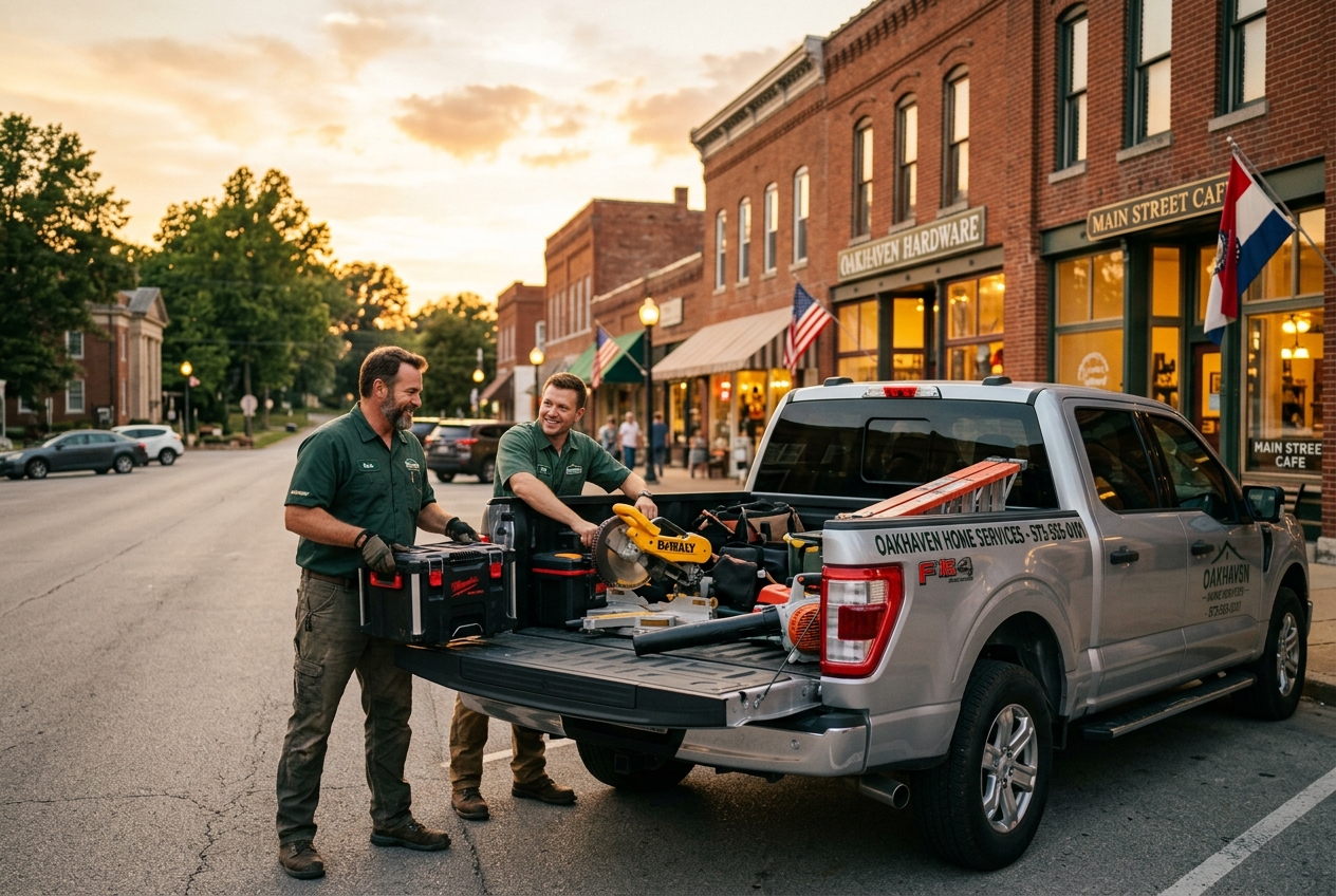 Broka Bruthaz crew loading tools into a truck in Poplar Bluff, MO