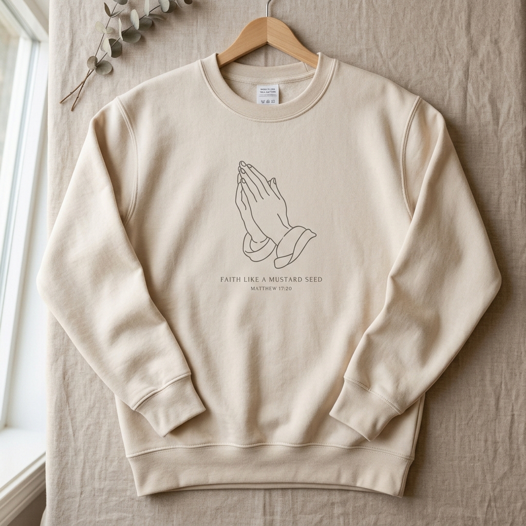 Praying Hands "Psalm Hands" Crewneck Sweatshirt