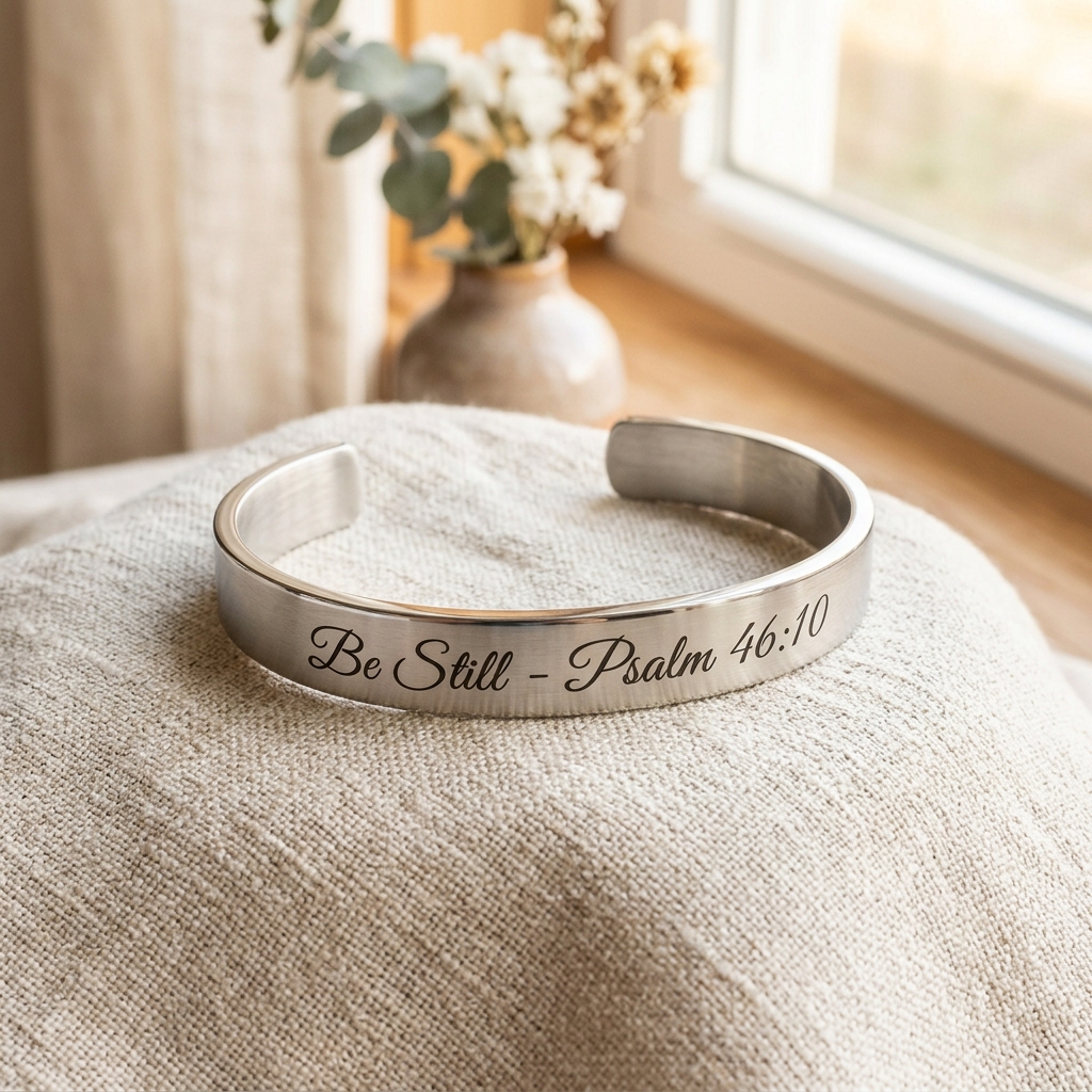 To My Wife — Engraved Cuff Bracelet