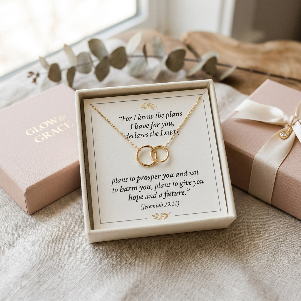 To My Daughter — Interlocking Circles Necklace