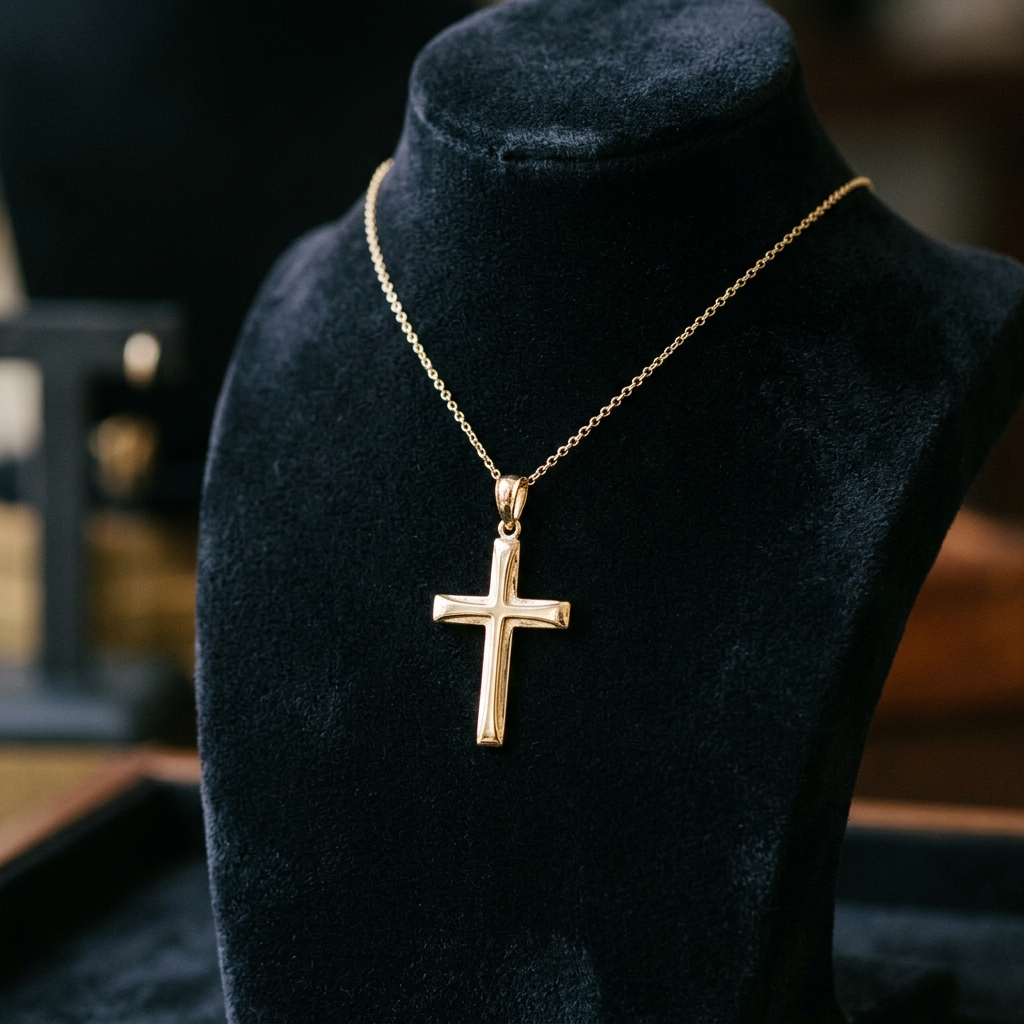 First Communion — Gold Cross Necklace