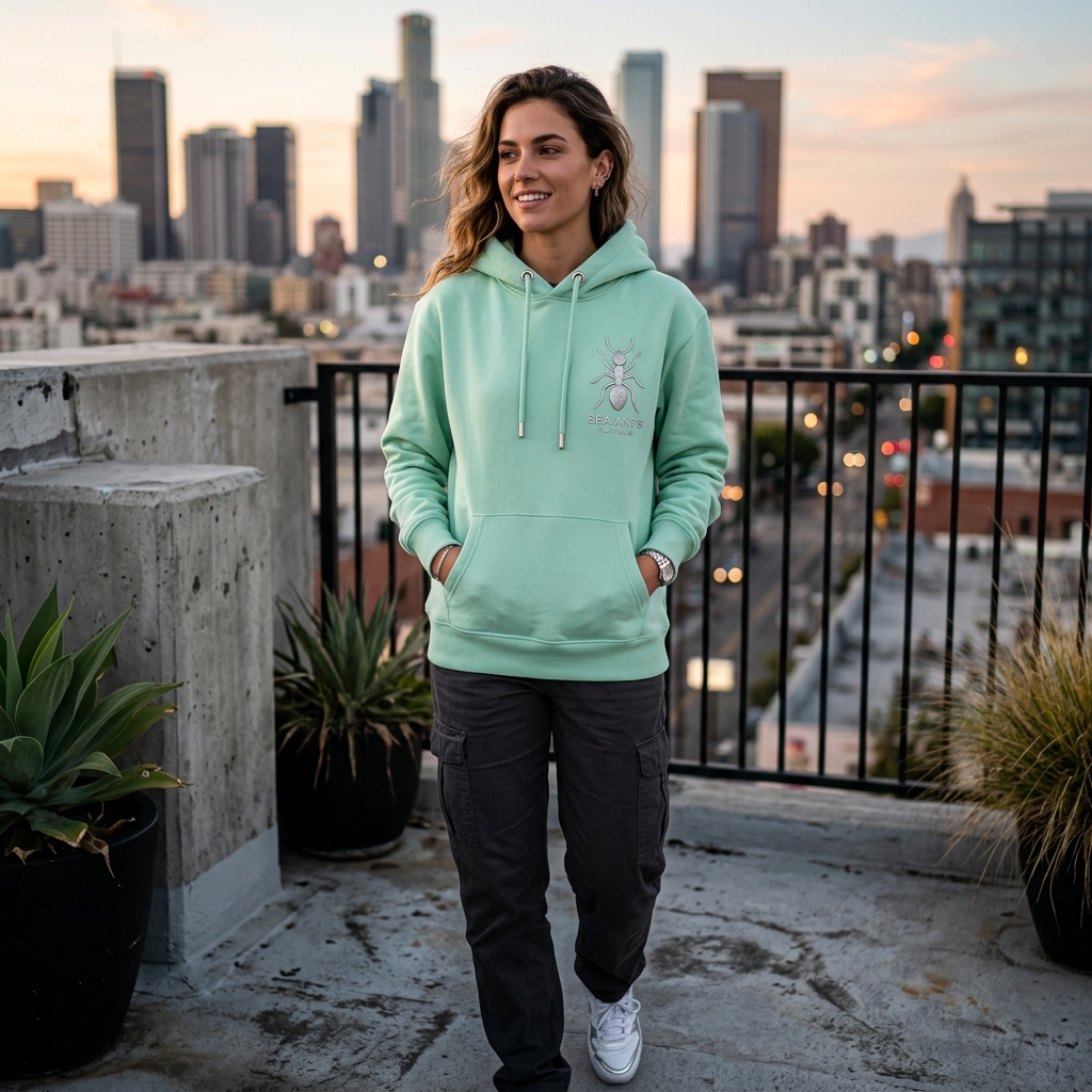 SEA ANTS™ PLATINUM Hoodie - Mint Green
