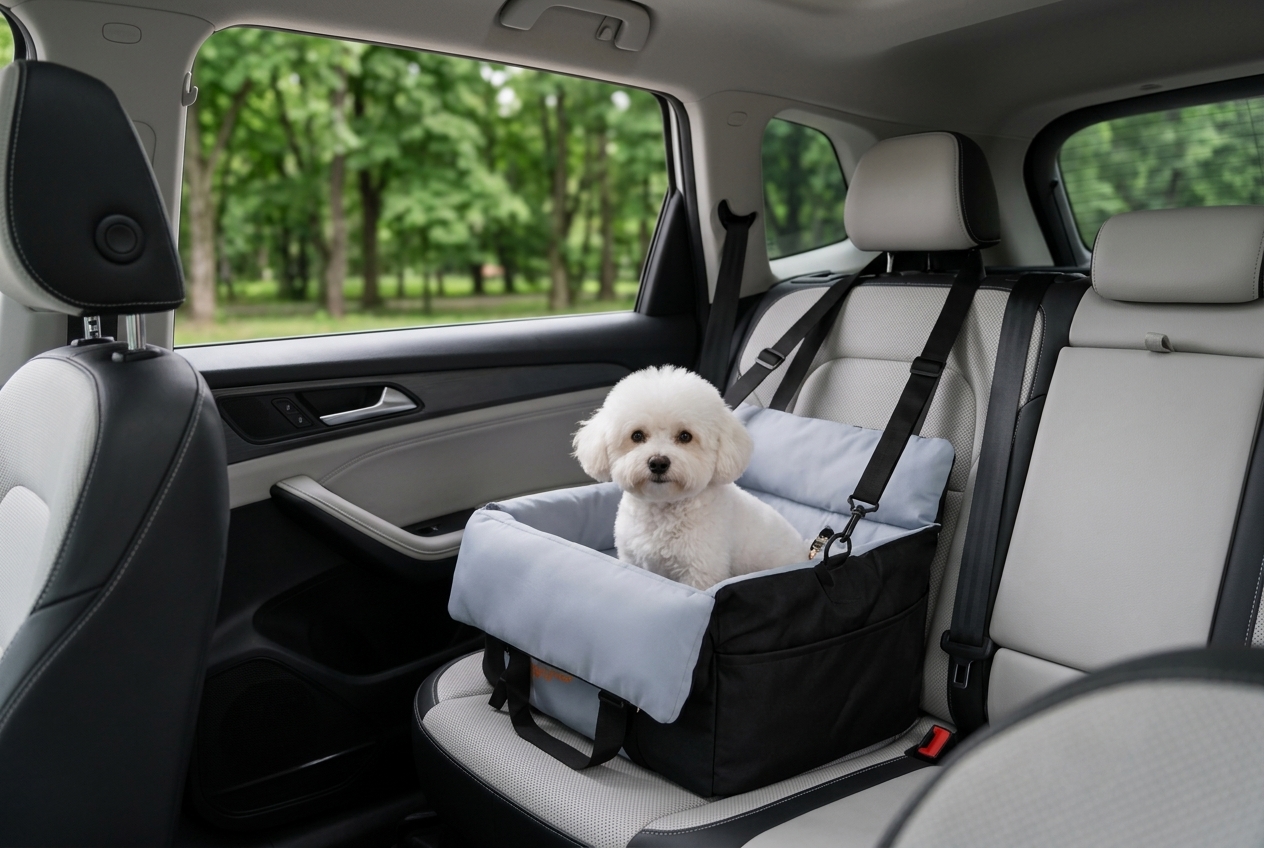 CATRO Dog Car Booster Seat on the back seat