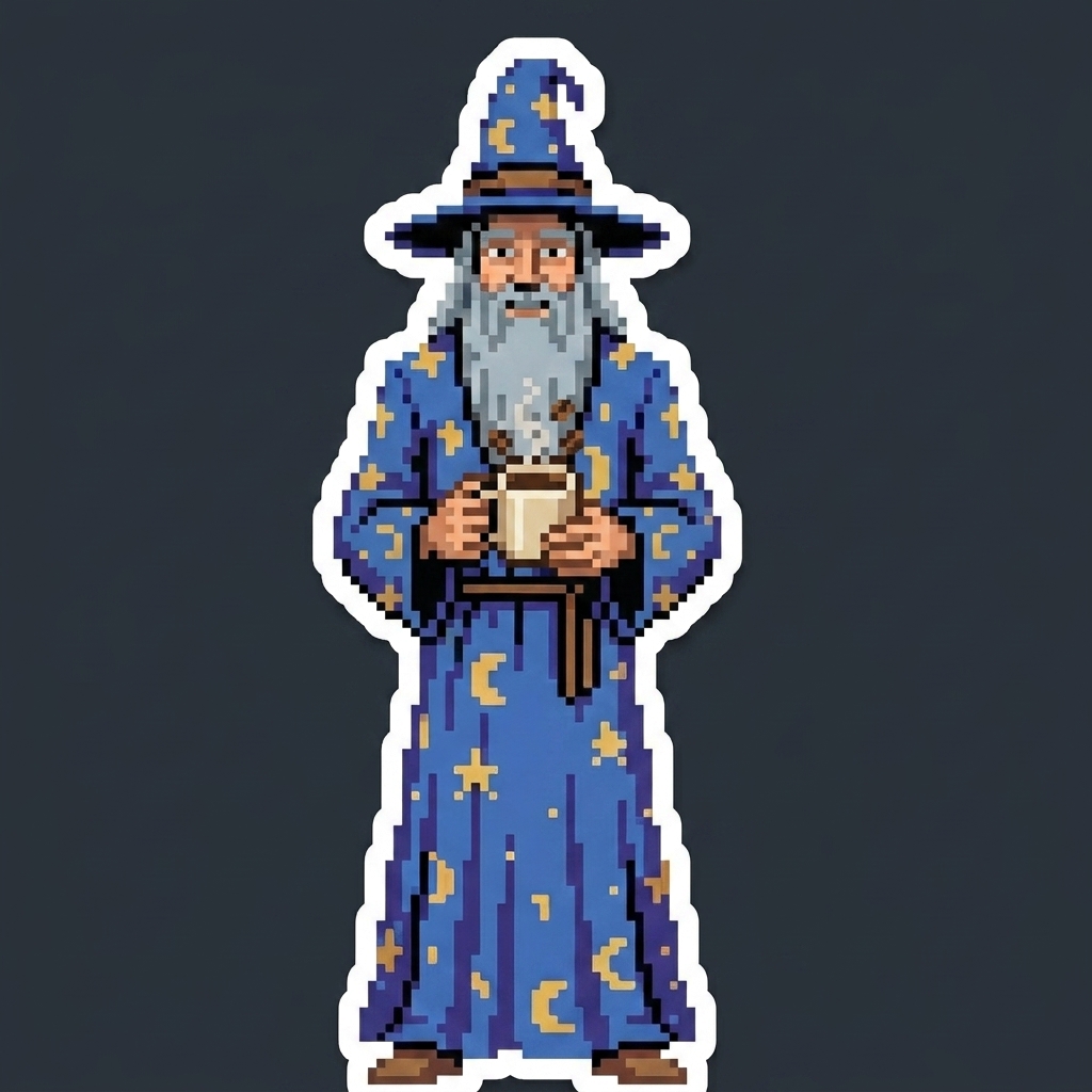 Sticker Coffee Wizard