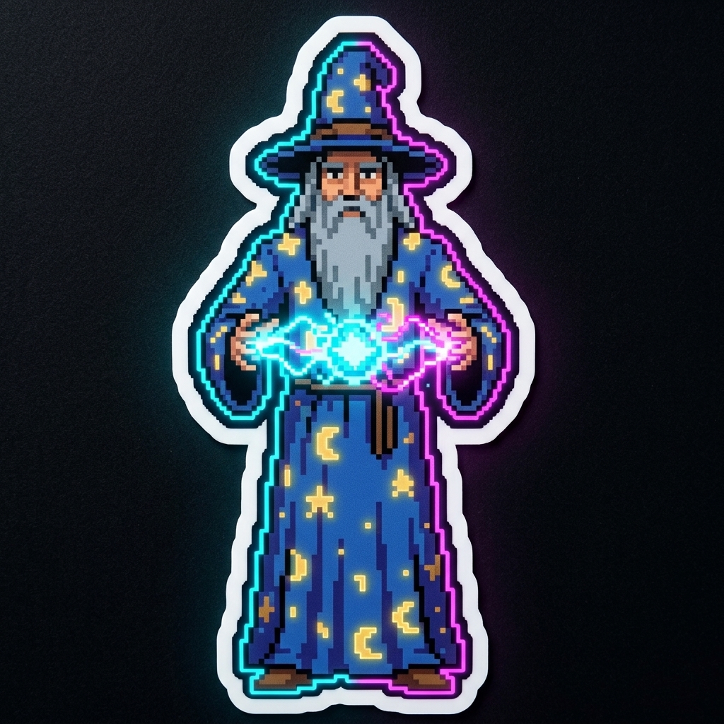 Sticker Cyber Wizard