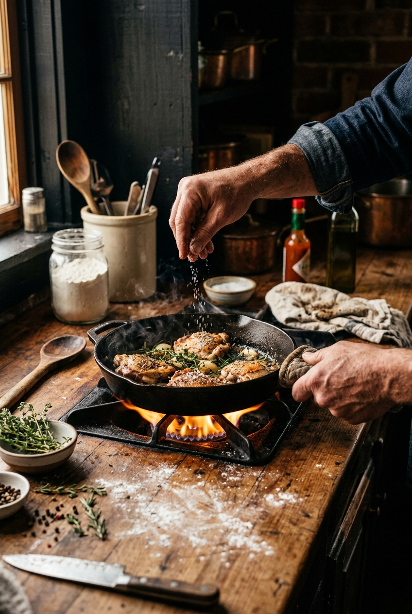 Cast iron cooking
