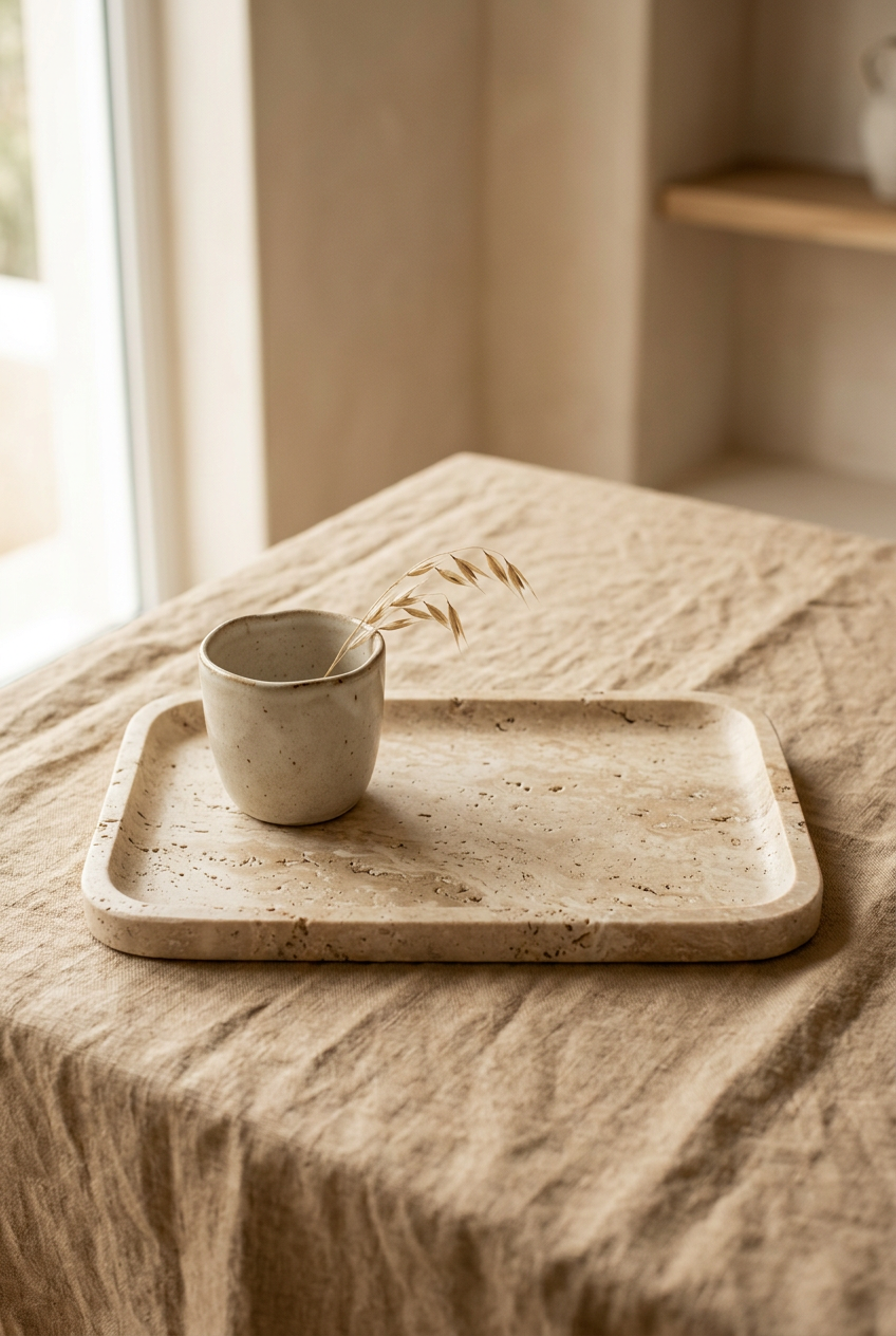 Lepanto Travertine Tray