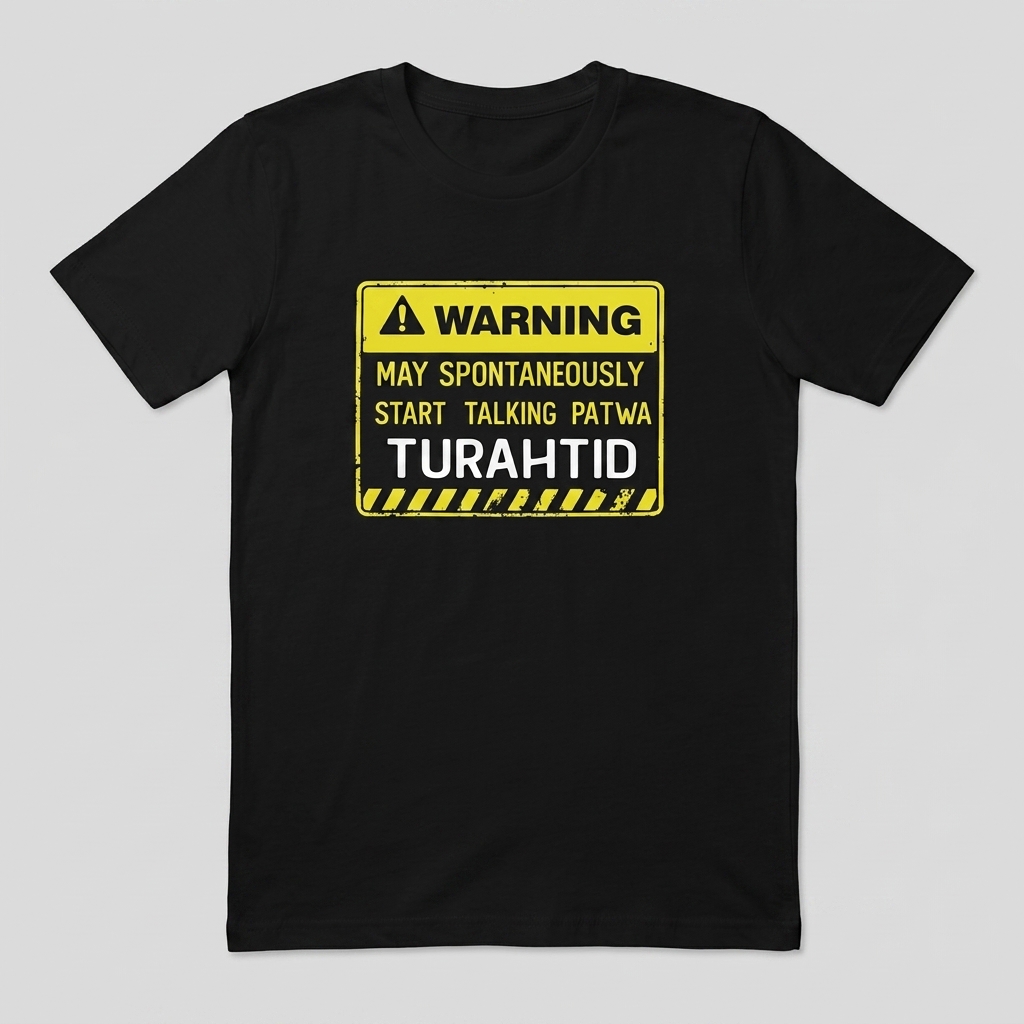 Warning: Talking Patwa Tee — Black