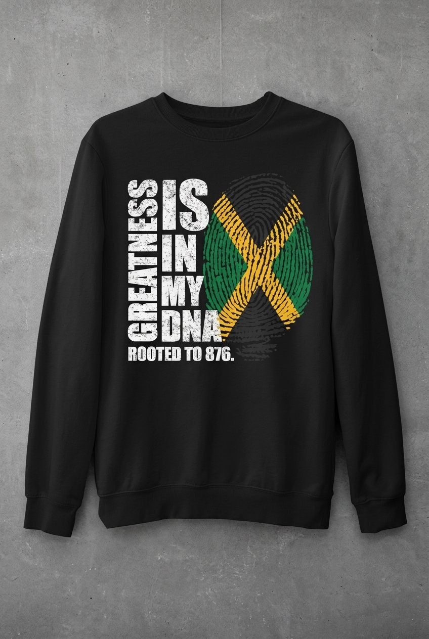 Greatness Is In My DNA Sweatshirt — Black