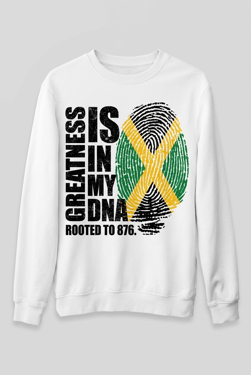 Greatness Is In My DNA Sweatshirt — White