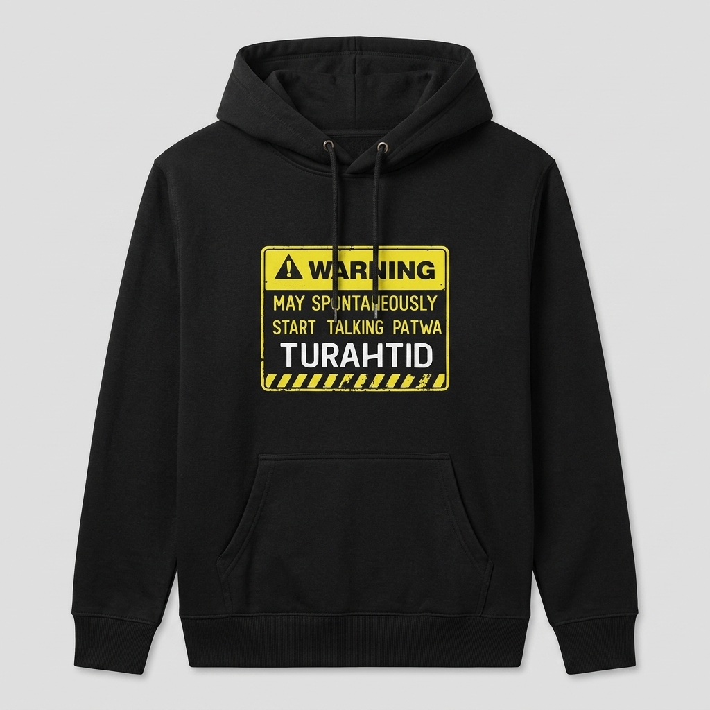 Warning: Talking Patwa Hoodie — Black