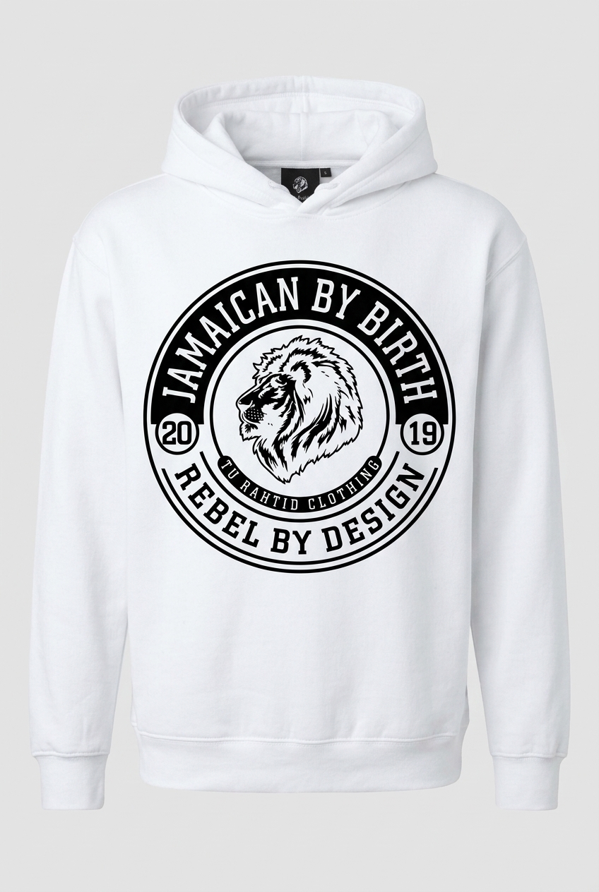 Jamaican By Birth Hoodie — White