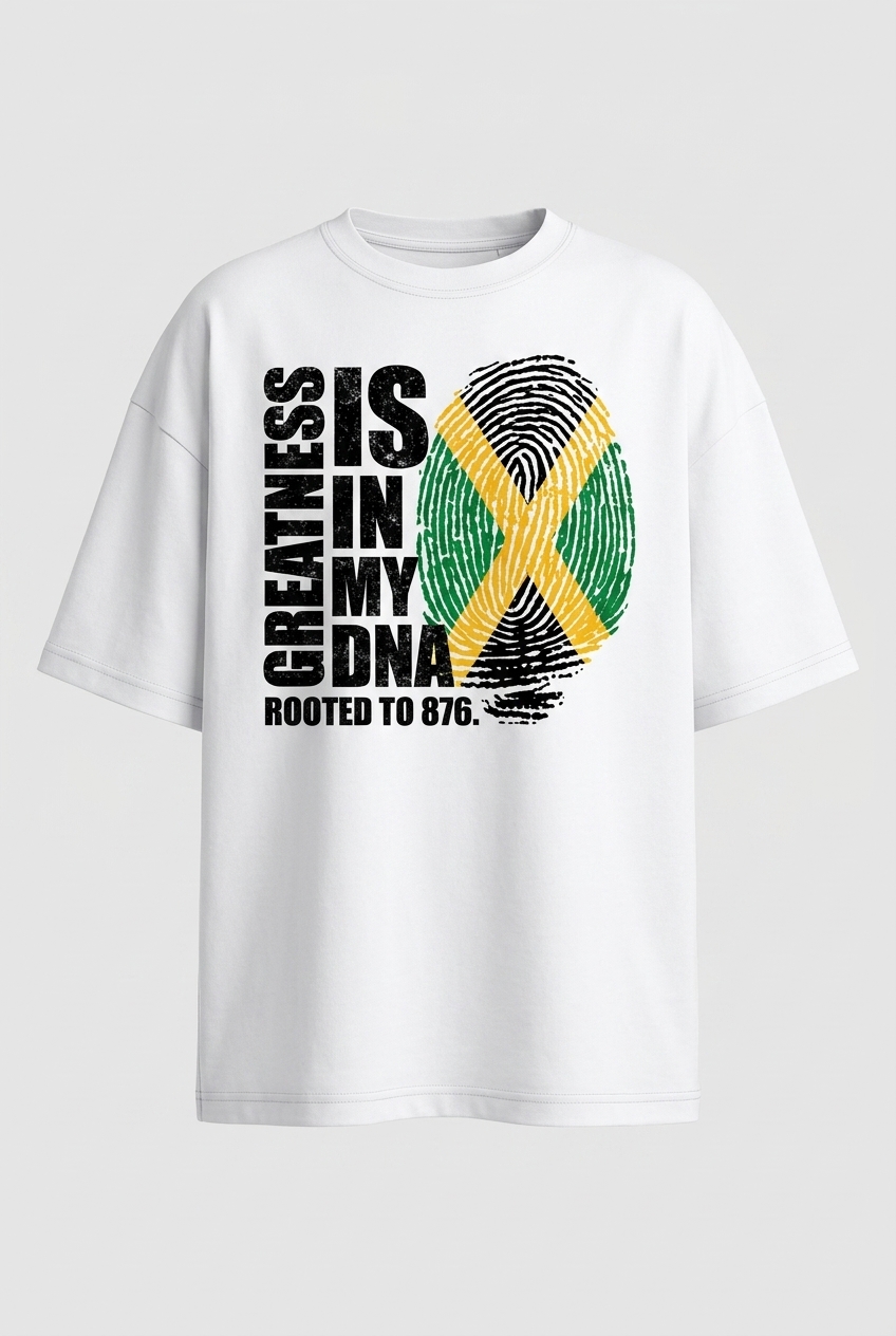 Greatness Is In My DNA Oversized Tee — White