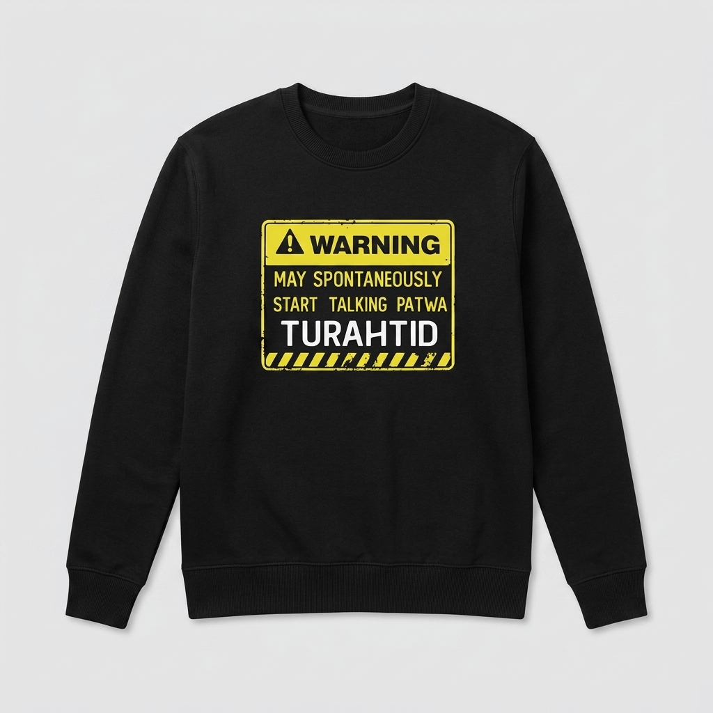 Warning: Talking Patwa Sweatshirt — Black