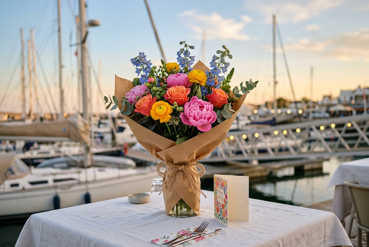 Birthday Flowers in Lagos, Portugal: How to Send a Birthday Bouquet to a Hotel, Villa or Restaurant