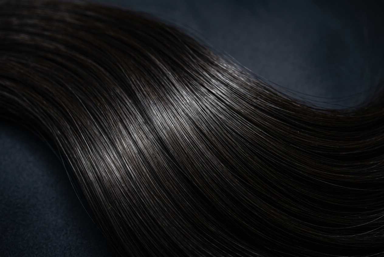 Close-up of healthy, strong hair strands
