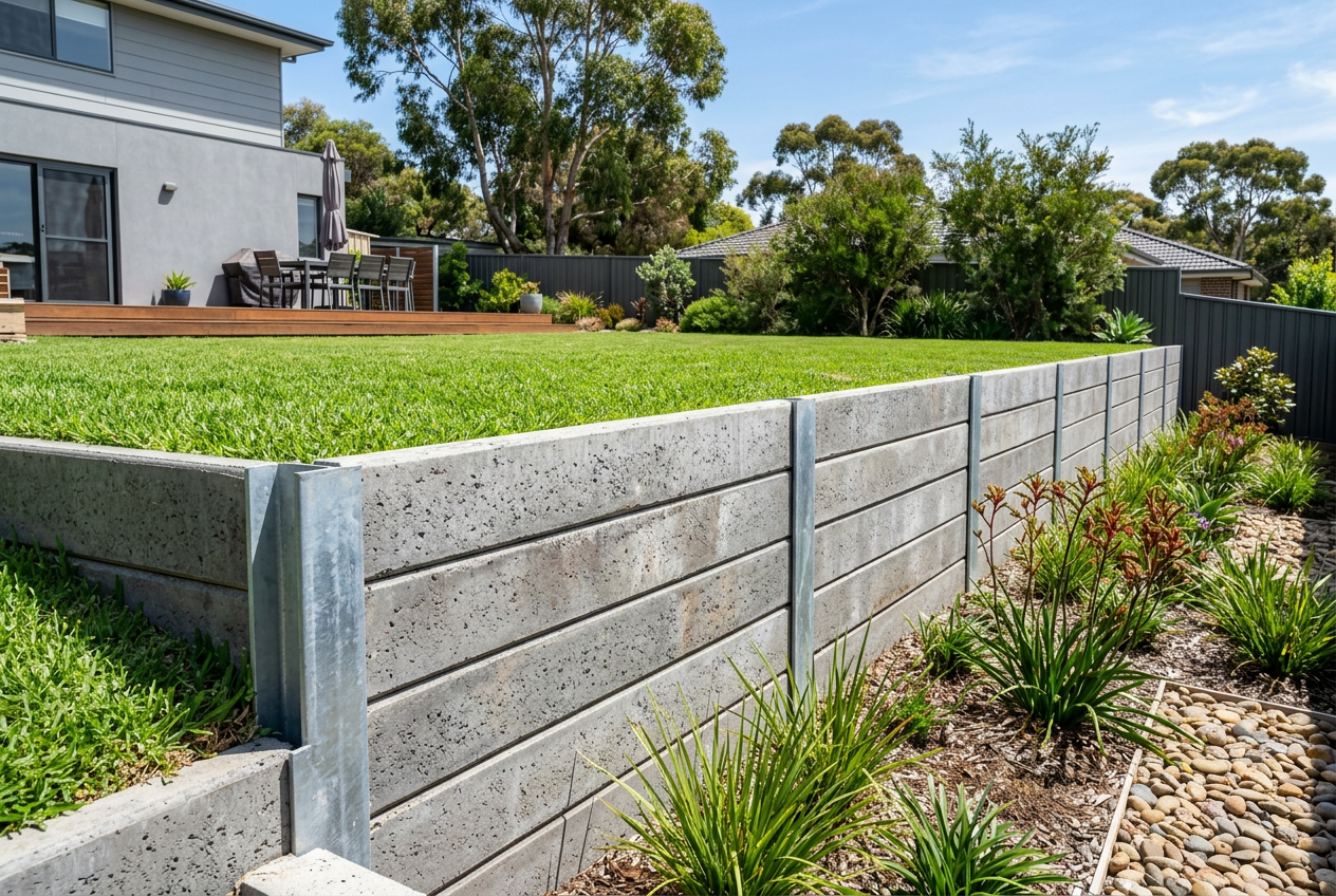 Reinforced Steel Sleeper Retaining Wall