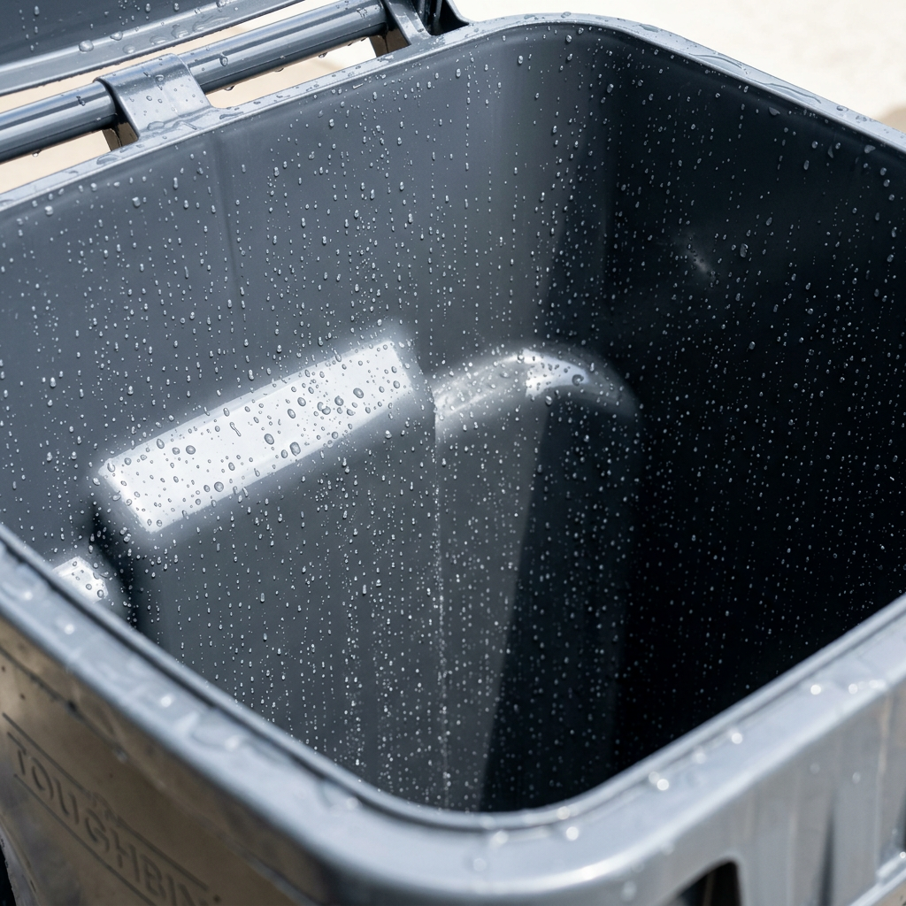 Sparkling clean bin interior