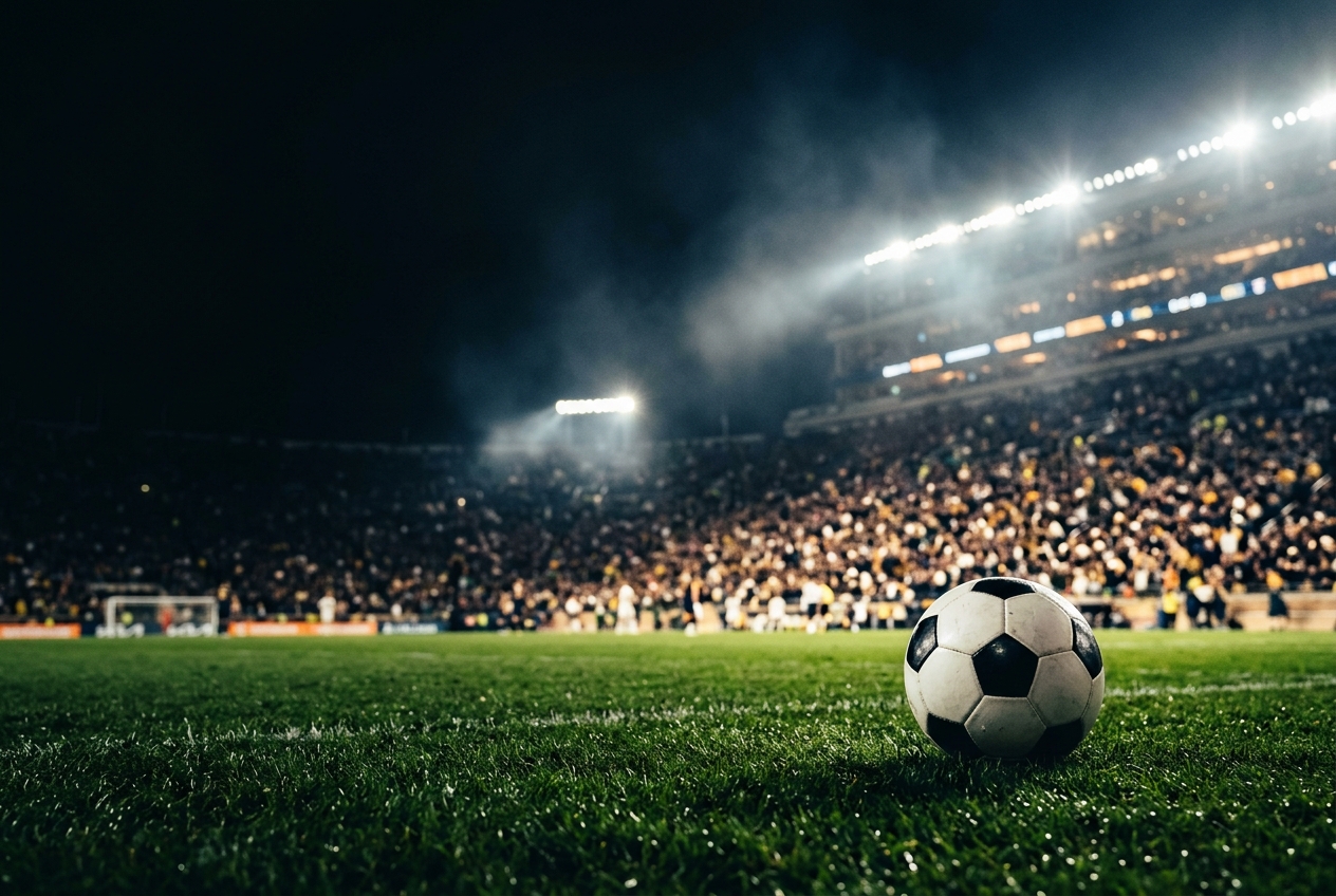 Stadio di calcio di notte
