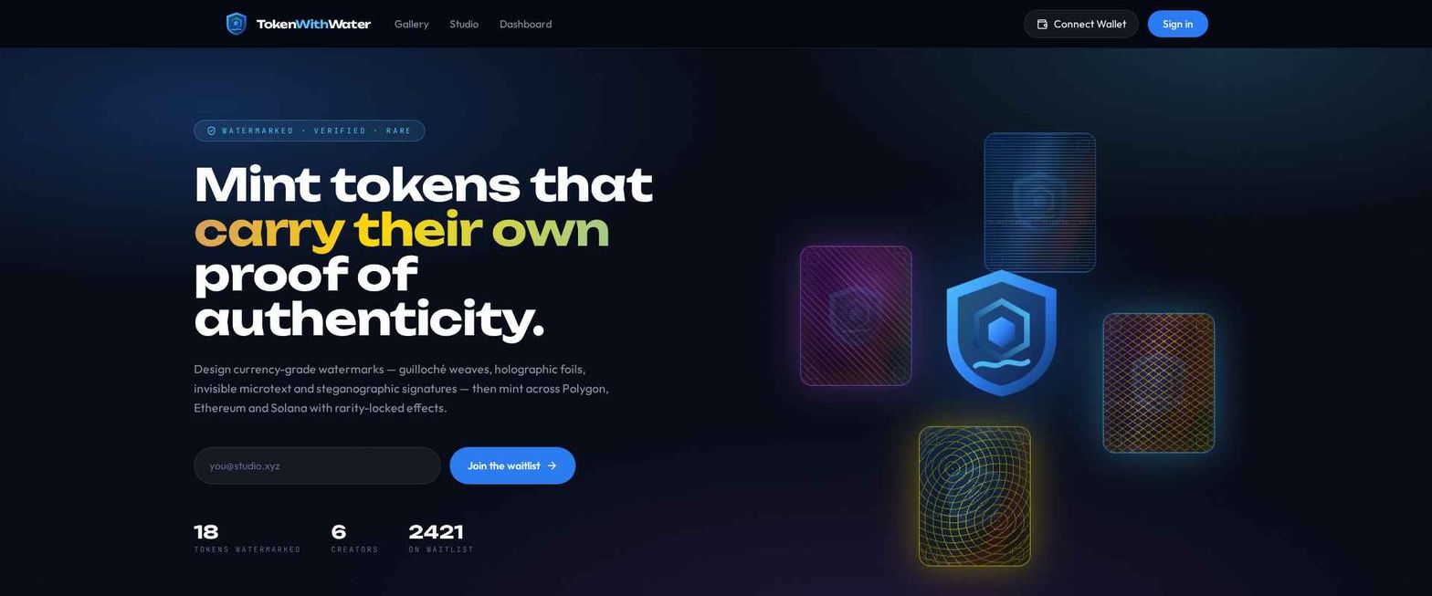 Tokenwithwater preview