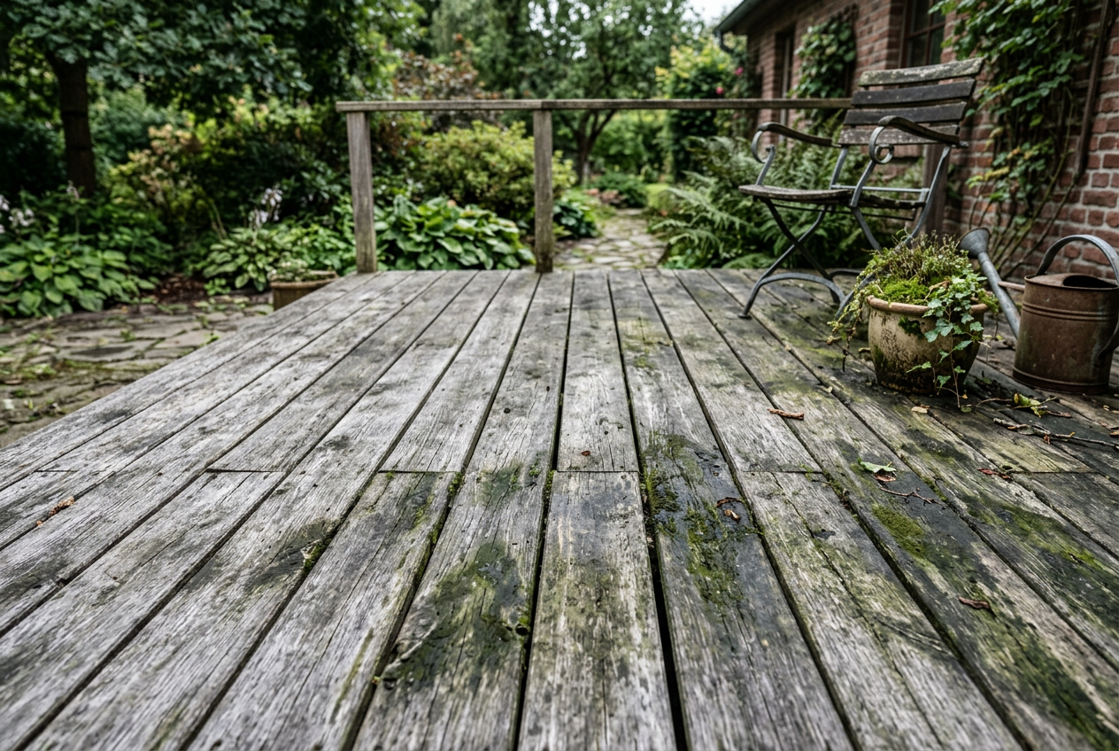 Restauration de terrasse bois avant