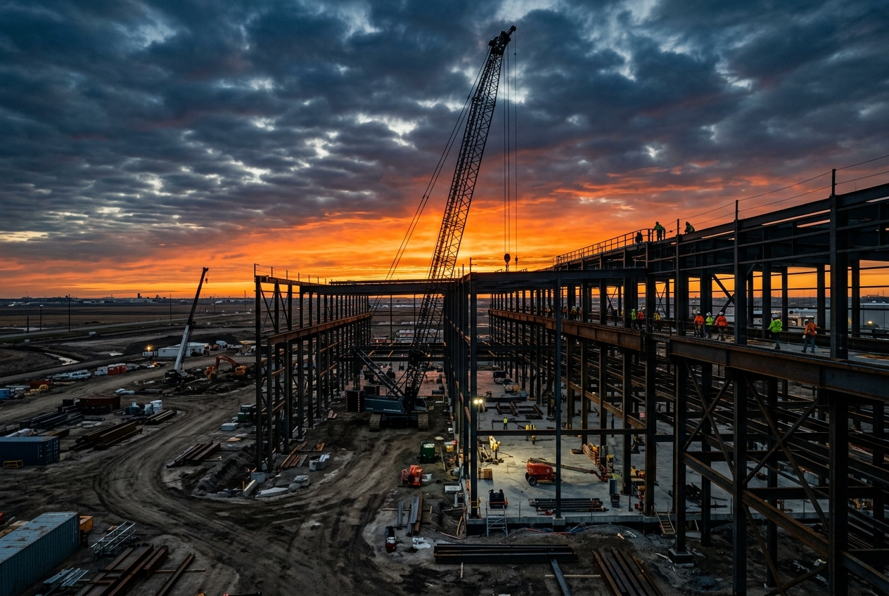 Manufacturing facility under construction