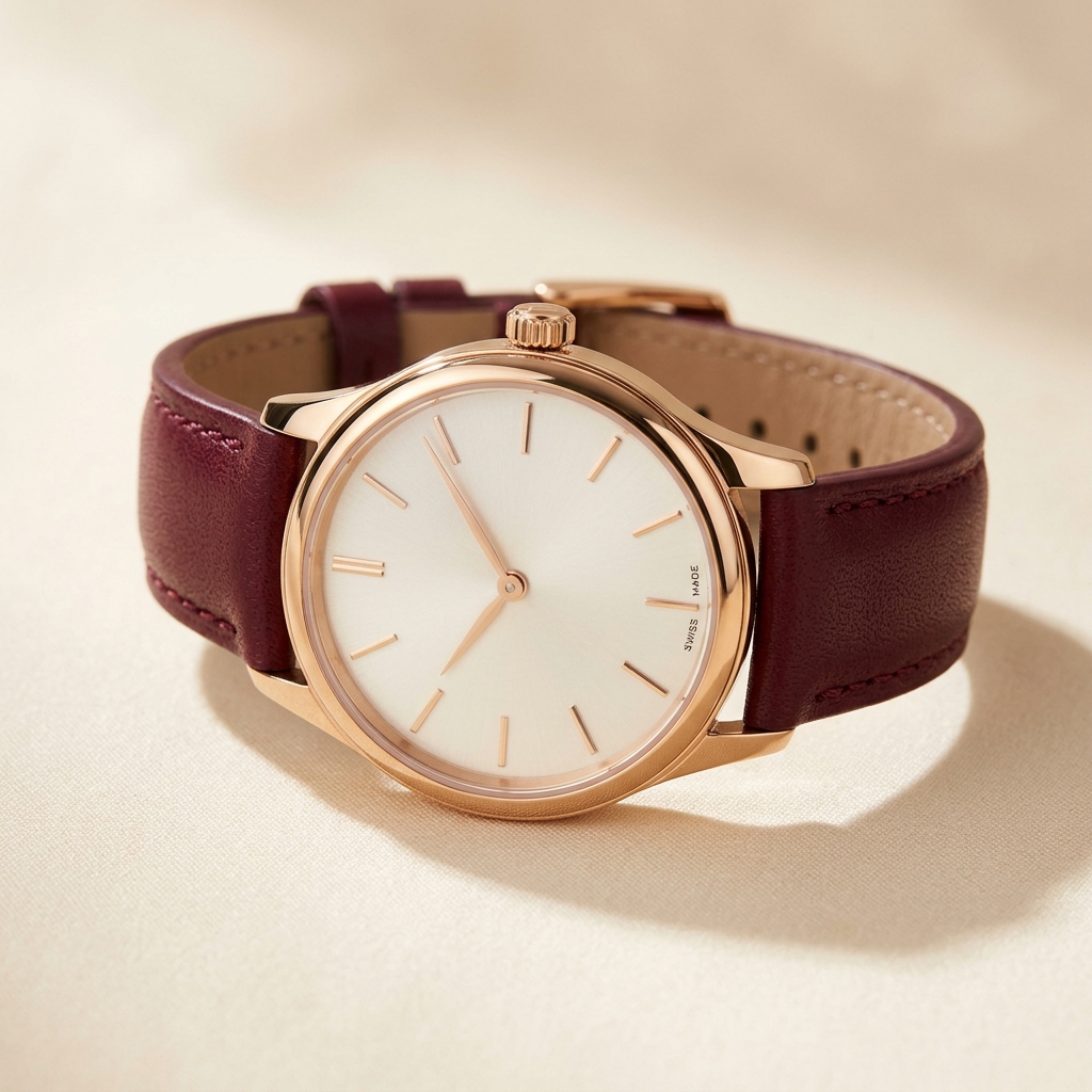 Noor Leather Strap Watch — view 1