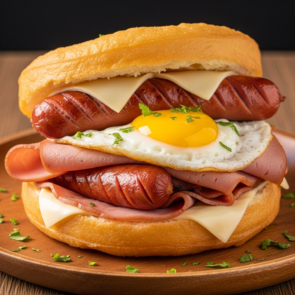 Bokit Complet (Oeuf+Jambon+Saucisse+Fromage)