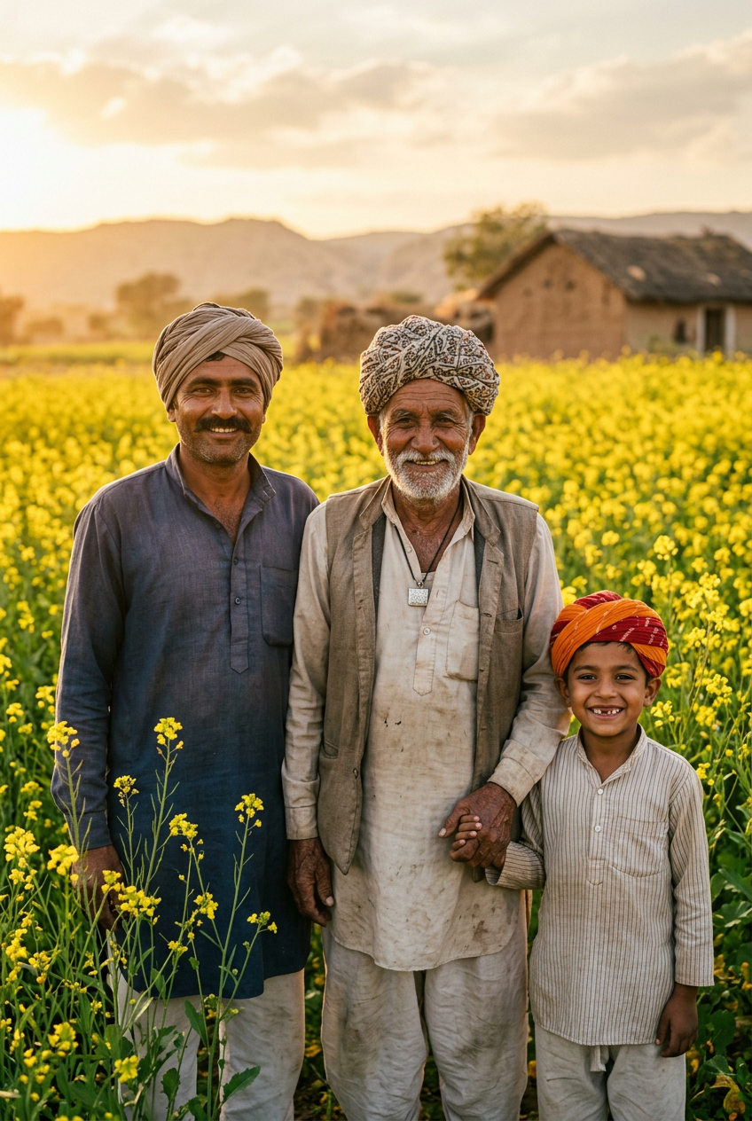 Three generations of our farming family