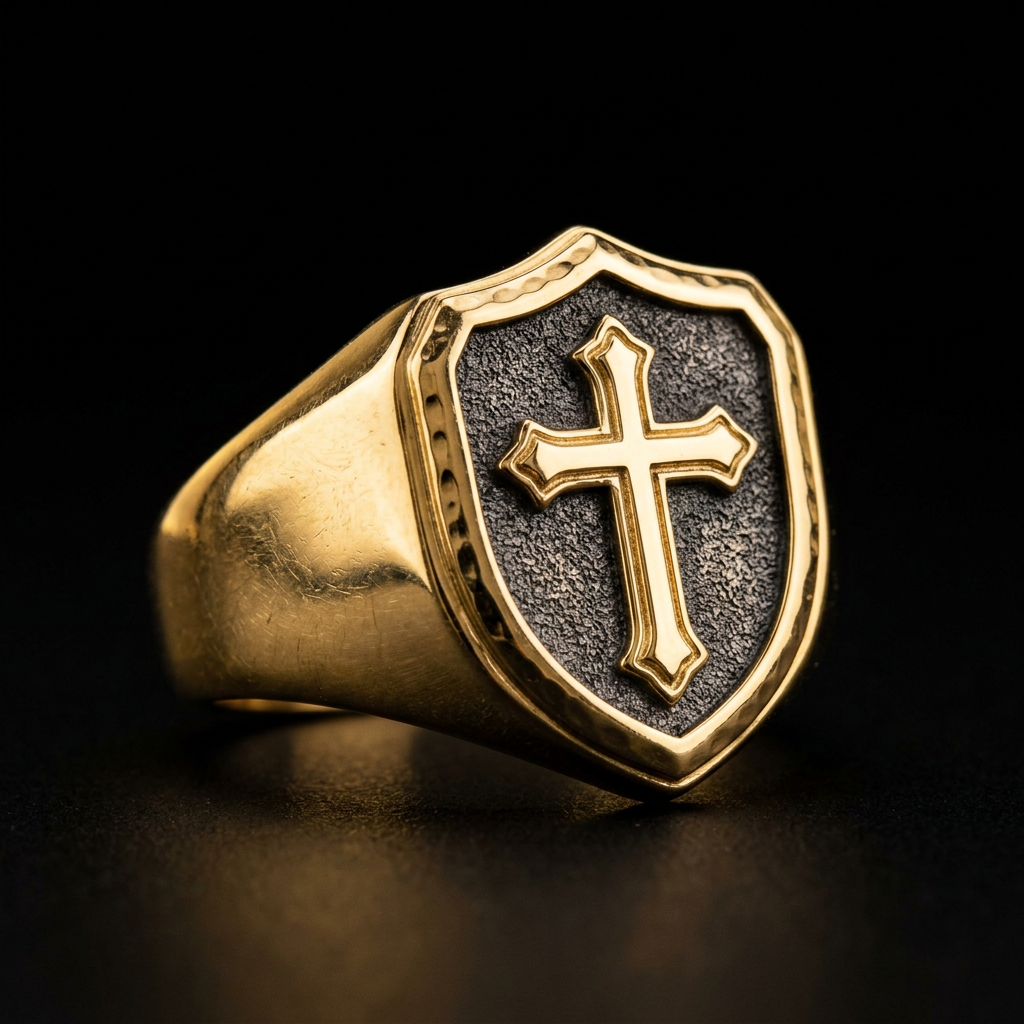 Faith Shield Ring