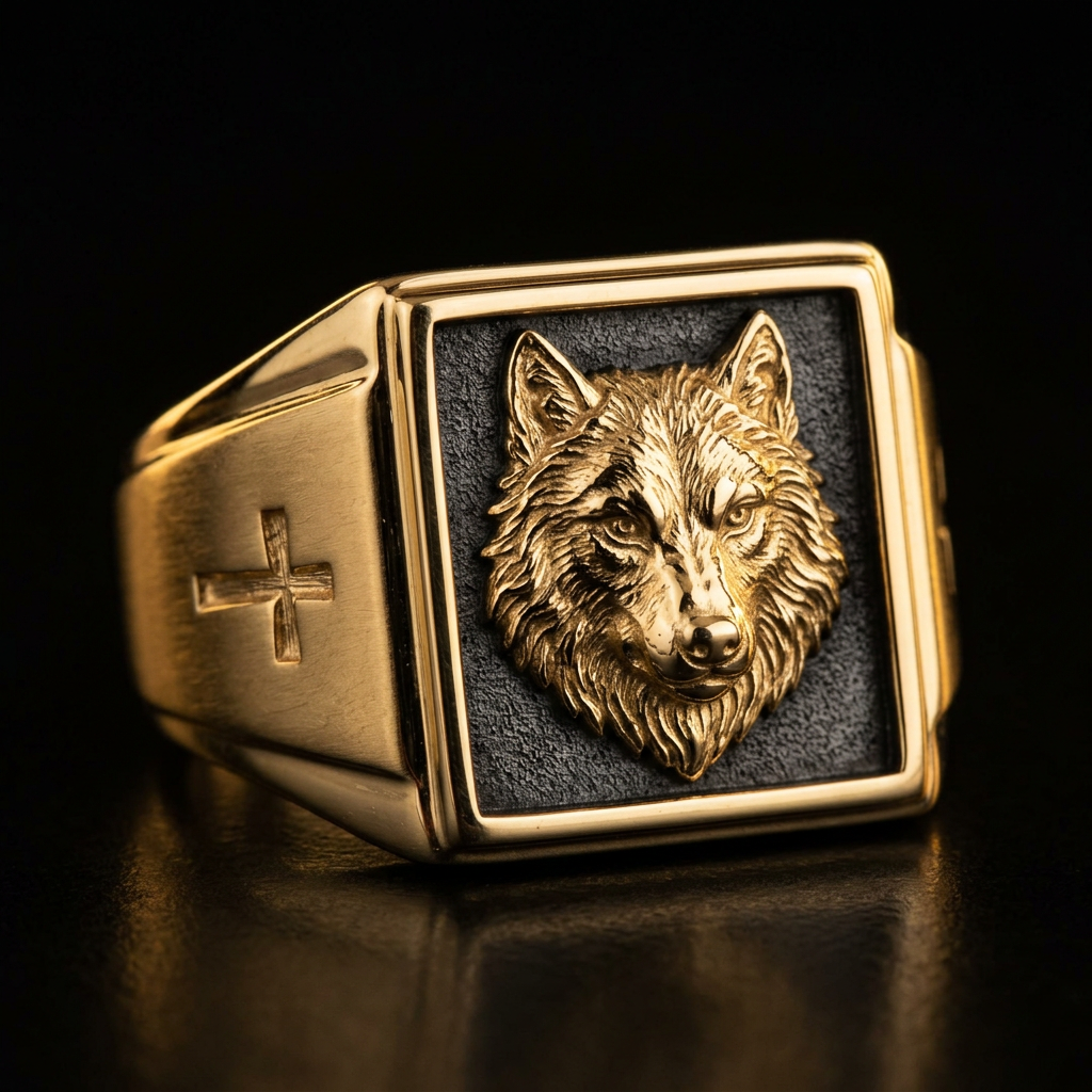 Wolf Signet Ring