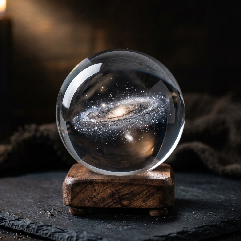 K9 Crystal Ball on Wood Stand