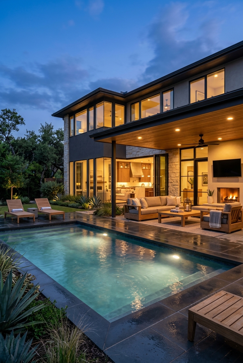 Heated pool & lounge