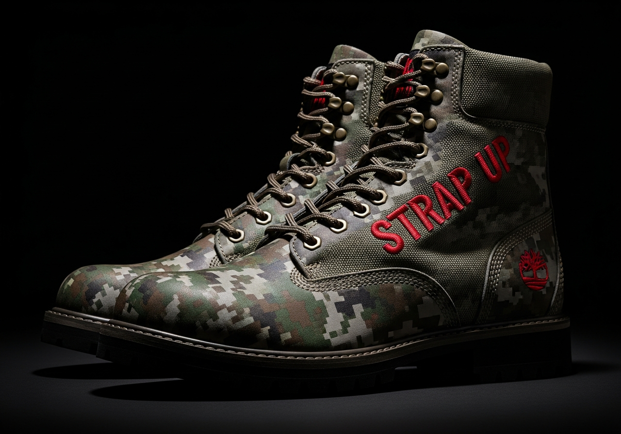 STRAP UP Camo Timbs