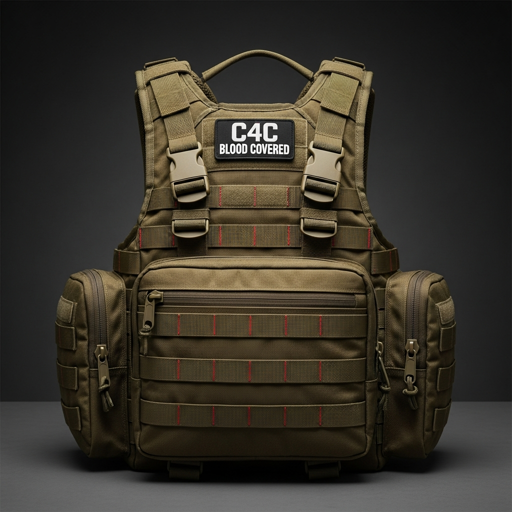Blood Covered Tactical Vest Pack