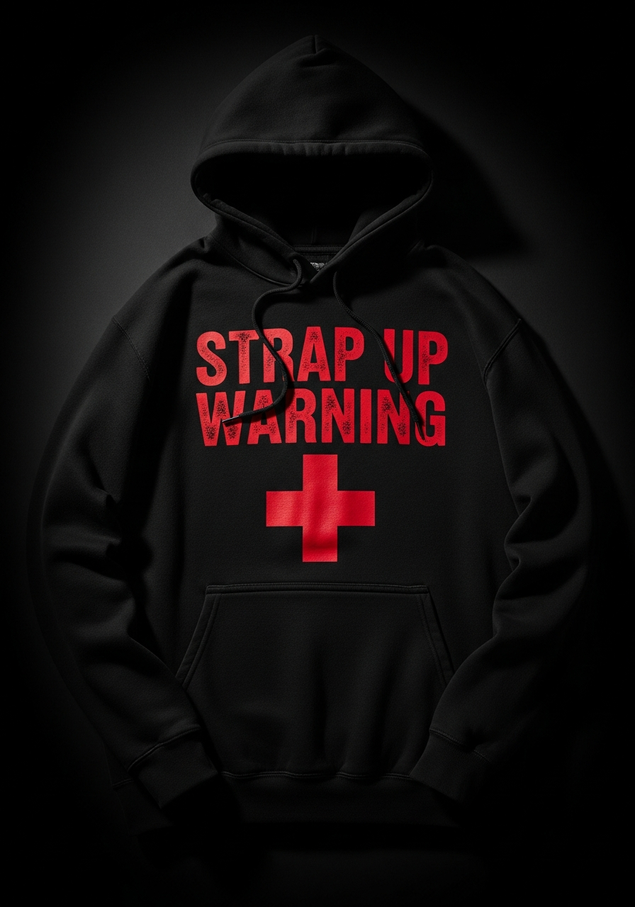 STRAP UP Warning Hoodie