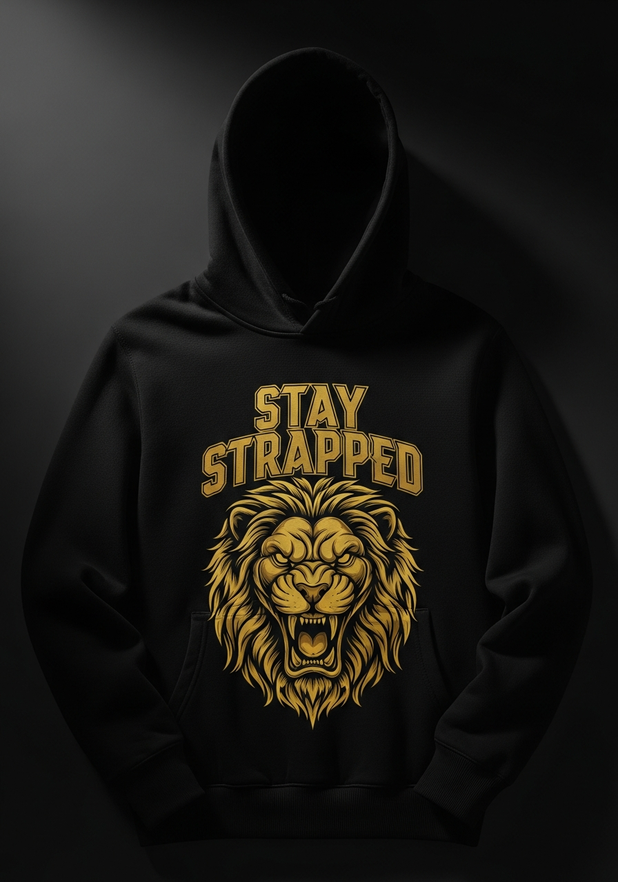 Stay Strapped Lion Hoodie