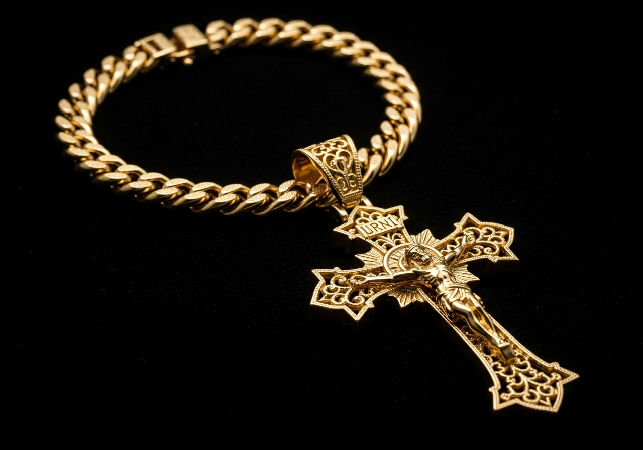 Cuban Link Crucifix