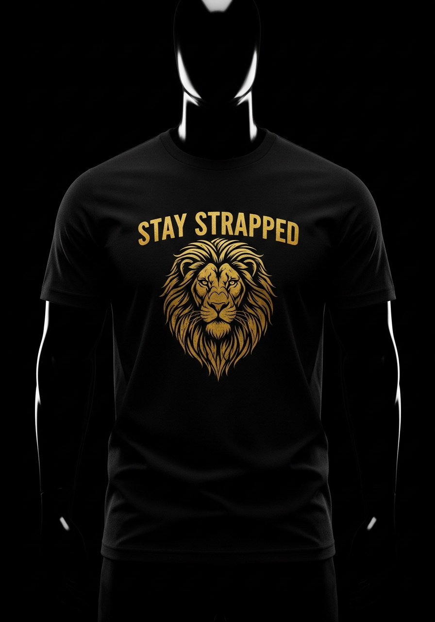 Stay Strapped Lion Tee