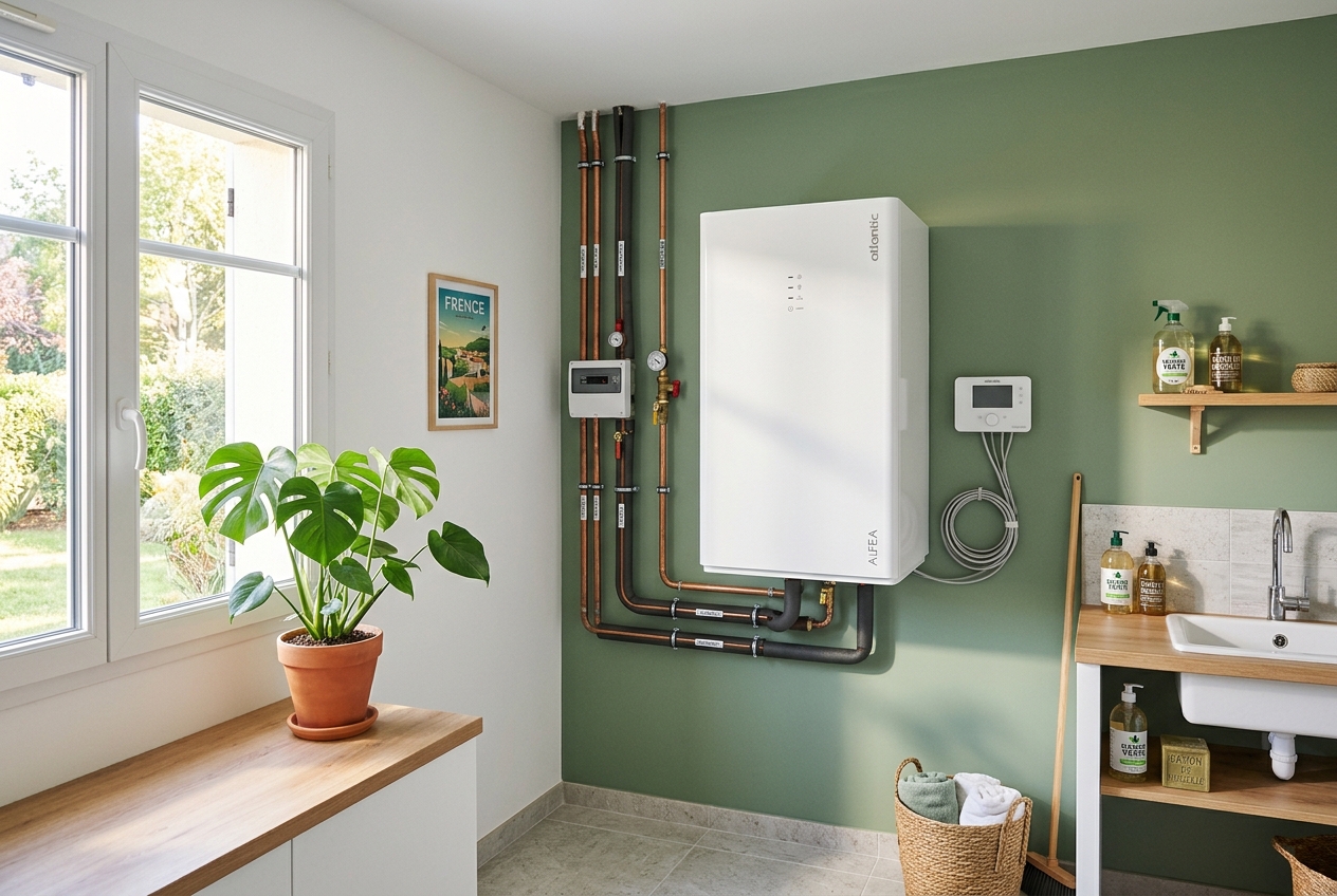 Après : climatisation réversible moderne installée