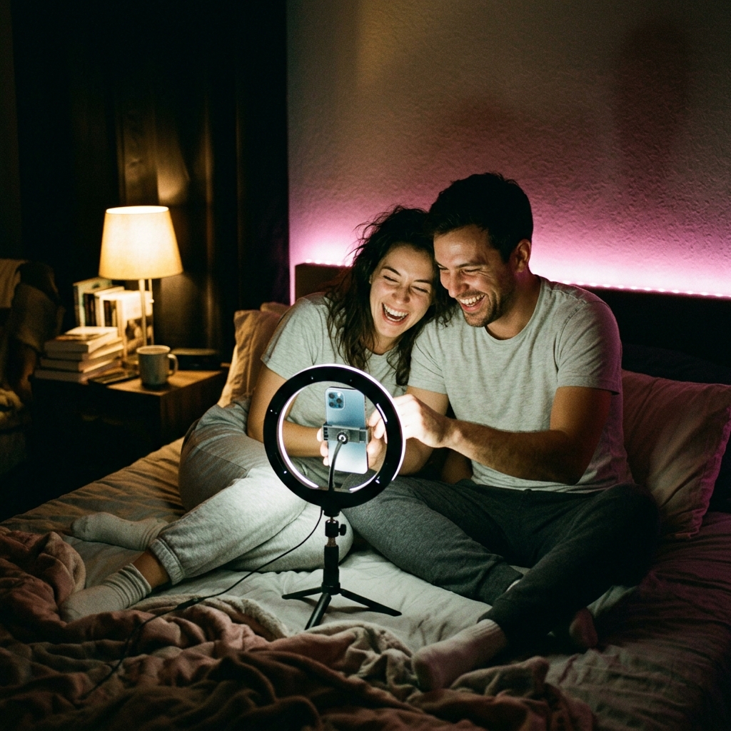 Creators preparing a live stream