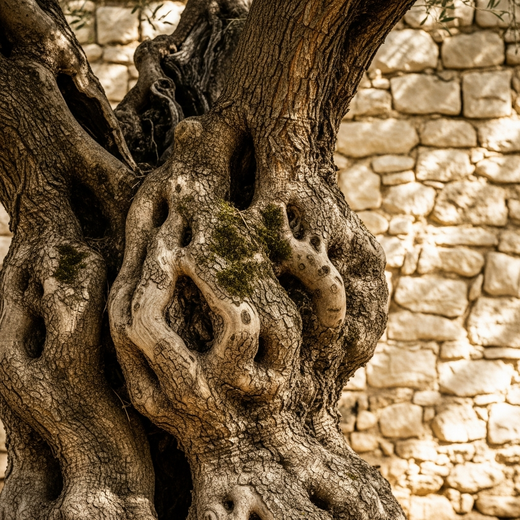Ancient olive tree, a stillness older than us