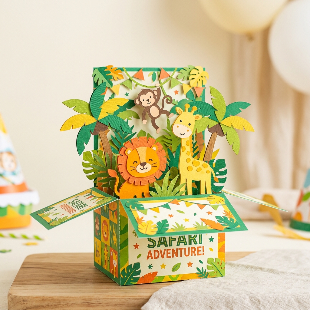 Caixa Cenário 3D — Safári Aventureiro