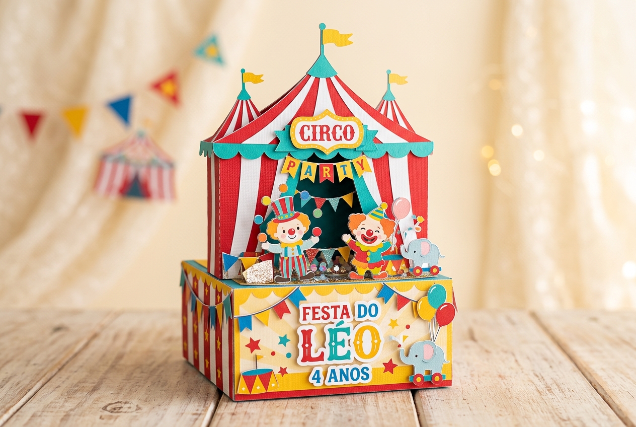 Caixa Cenário 3D — Circo Encantado