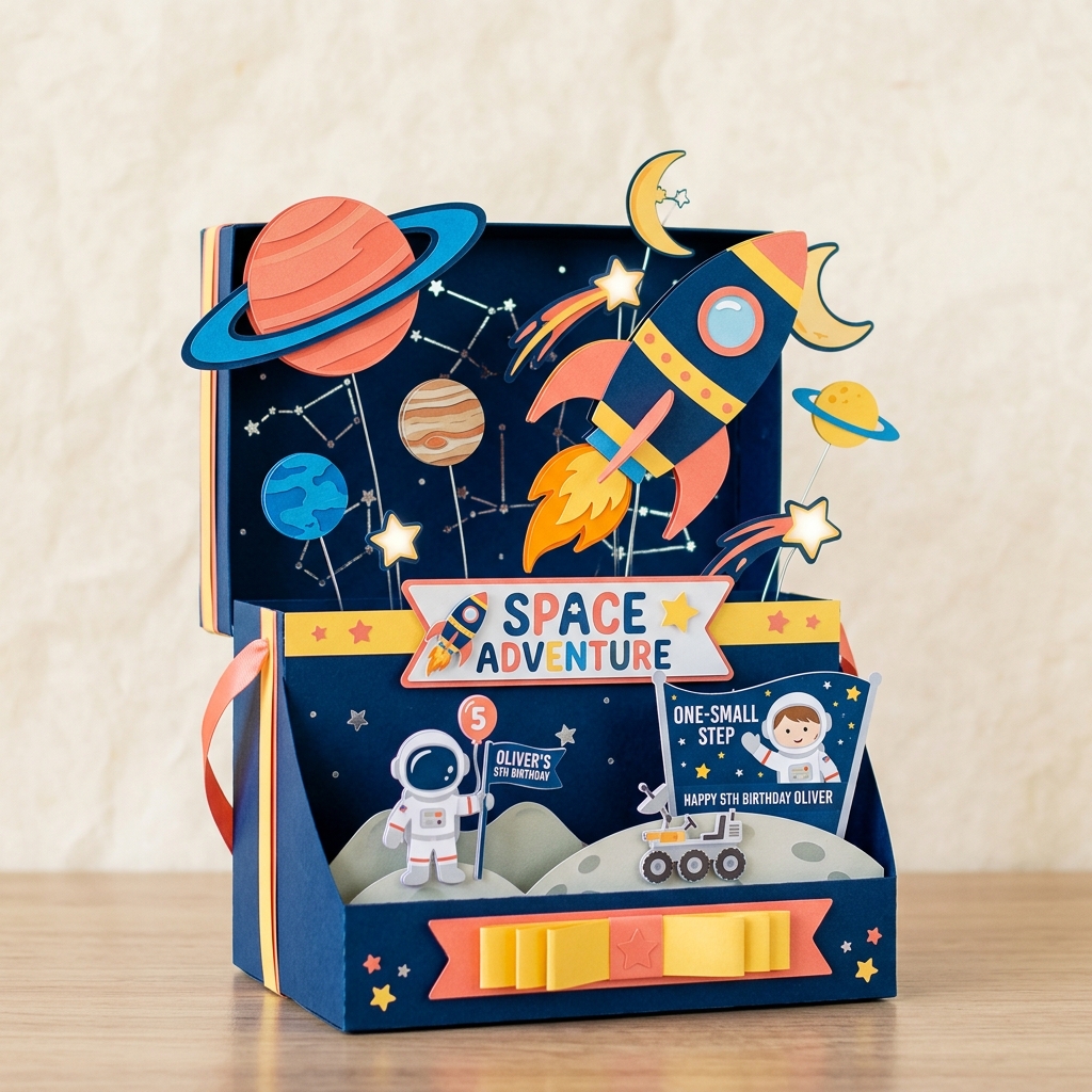Caixa Cenário 3D — Astronauta